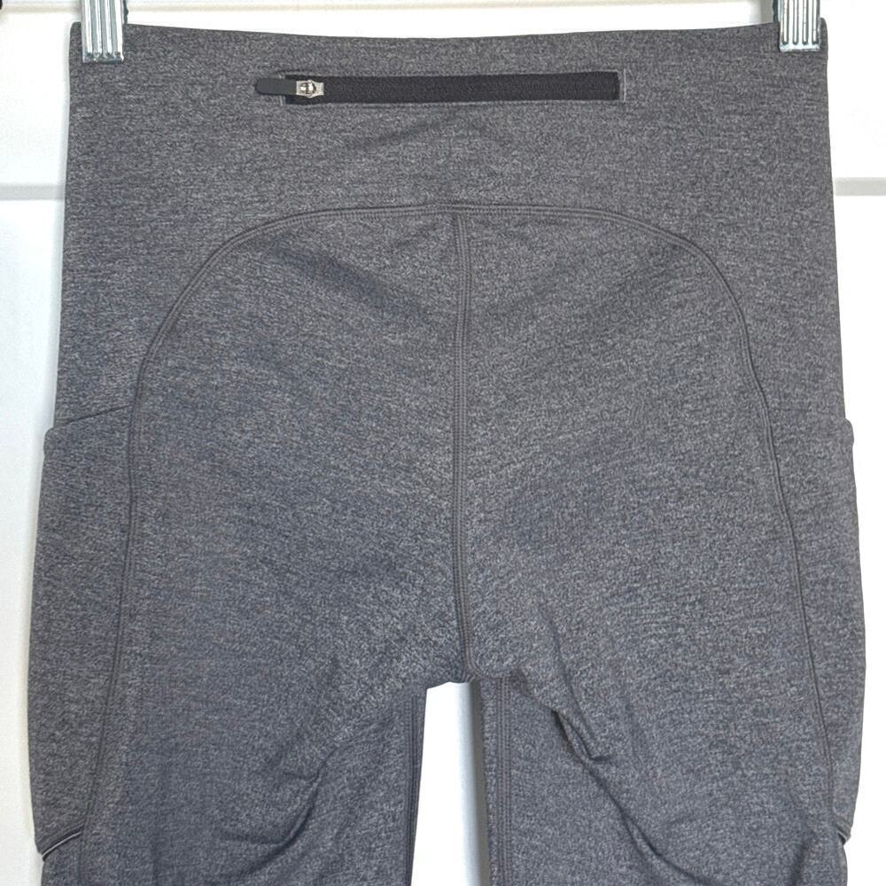 Lululemon Speed Up Crop (21") Womens Size 4 Heathered Black - Picture 6 of 7